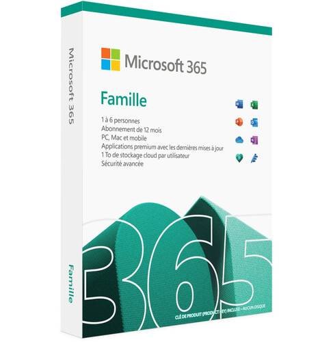 Microsoft 365 Famille Français - abonnement 12 mois pour 6 personnes (PC, Mac, iOS et Android) (6GQ-01574)-1