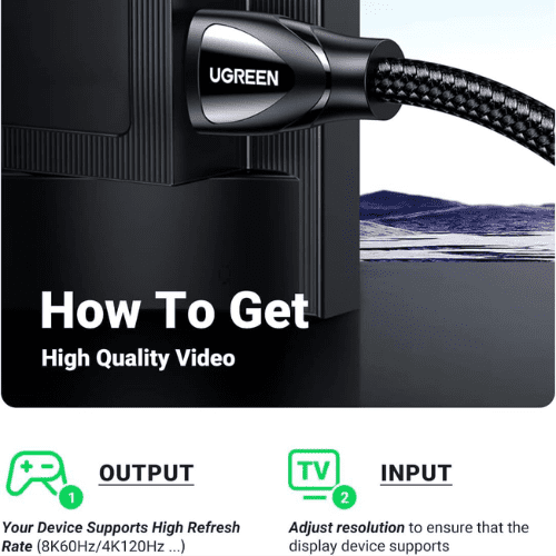 Ugreen Cable HDMI 2.1 Male to Male 2M (80403)-1