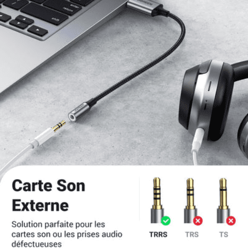 Ugreen Cable USB-A to Port Jack audio 3,5mm (30757)-1