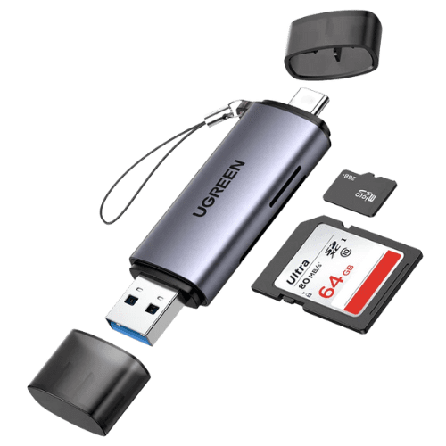 Ugreen Lecteur carte mémoire SD/TF USB-C & USB3.0 (50706)