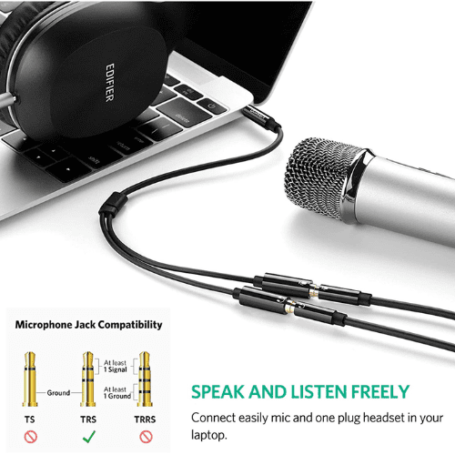 Ugreen Splitter Audio 3.5mm Male to 3.5mm Female (30620) - Gtel Ugreen Splitter Audio 3.5mm Male to 3.5mm Female (30620)-1