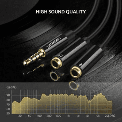 Ugreen Splitter Audio 3.5mm Male to 3.5mm Female (30620) - Gtel Ugreen Splitter Audio 3.5mm Male to 3.5mm Female (30620)-2