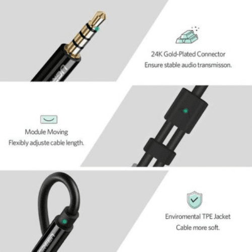 Ugreen Splitter Audio 3.5mm Male to 3.5mm Female (30620) - Gtel Ugreen Splitter Audio 3.5mm Male to 3.5mm Female (30620)-3