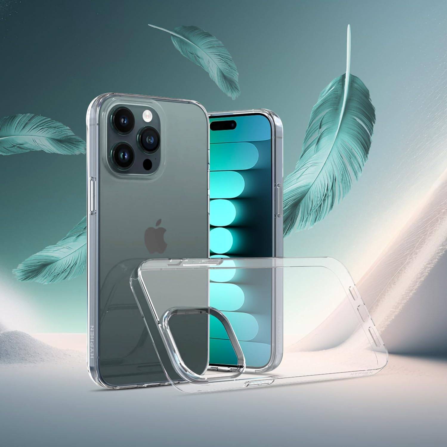 HYPHEN AIRE Clear Soft Case - iPhone 15 Pro - 6.1 (HPC-CS15P8085) - Gtel hyphen aire clear soft case iphone 15 pro 6 1 hpc cs15p8085 2