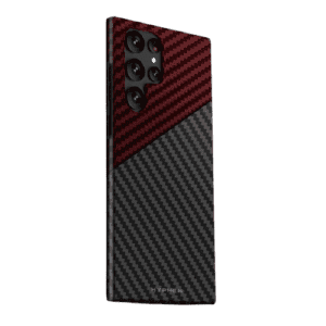 HYPHEN Dual Color Carbon Fiber Case - Samsung S23 Ultra - Black and Red (HPC-CS23UBRD7330)