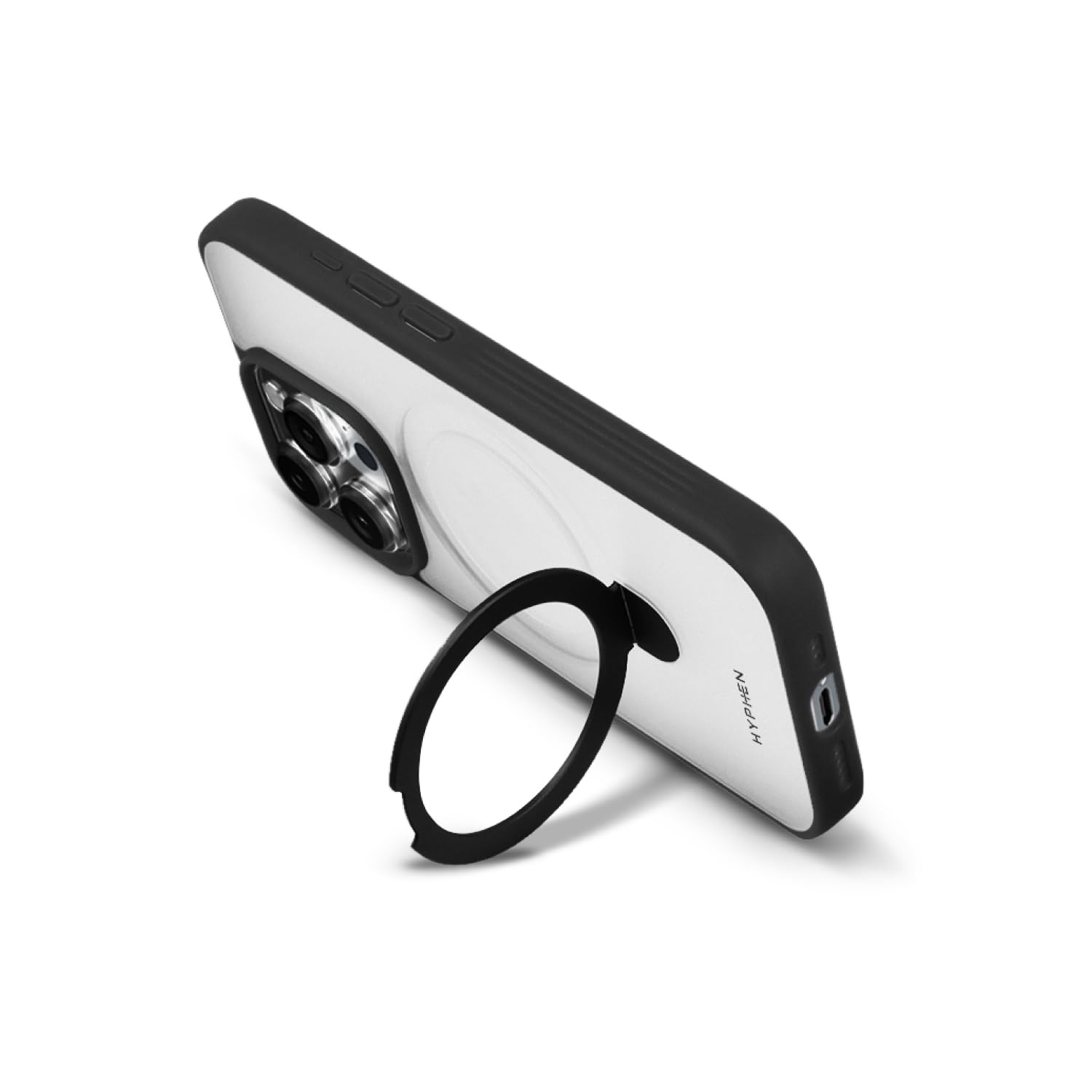 HYPHEN MagSafe Stand Case - Black - iPhone 15 Pro - 6.1 (HPC-RBK15P8559) - Gtel hyphen magsafe stand case black iphone 15 pro 6 1 hpc rbk15p8559 5