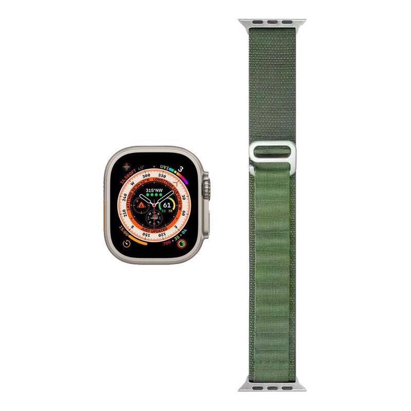 hyphen watch strap apple ultra 49mm nylon loop large green hws aulgn496562 3