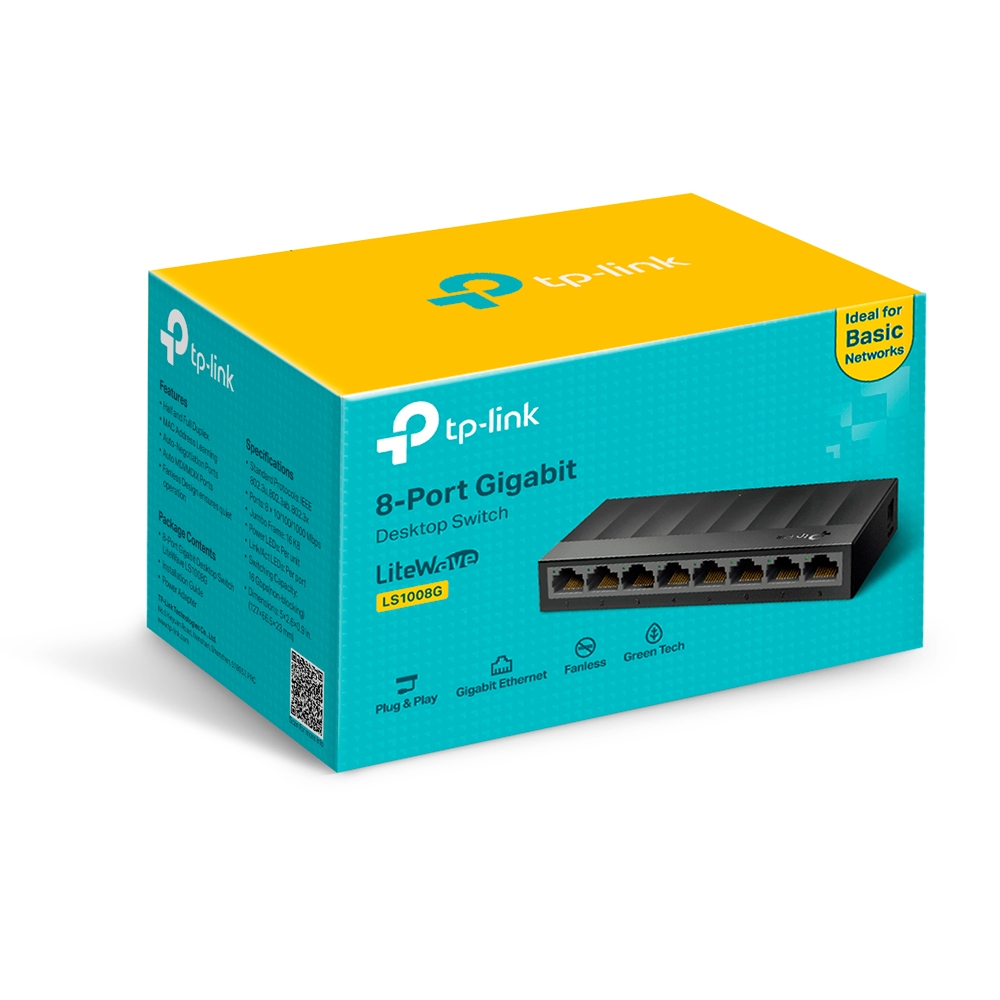 TP-LINK 8-PORT GIGABIT DESKTOP SWITCH (LS1008G) - Gtel tp link 8 port gigabit desktop switch ls1008g 2