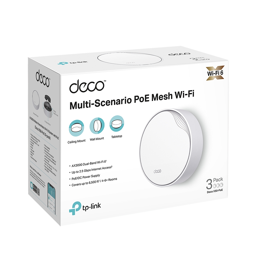 tp link systeme wifi 6 mesh ax3000 avec poe deco x50 poe 3