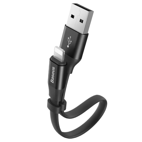 baseus lightning 23cm 2a two in one portable cable black calmbj 01 1