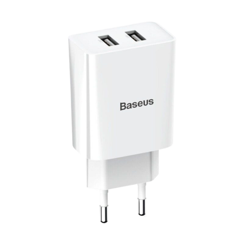 chargeur double usb baseus speed mini 10 5w blanc ccfs r02 1