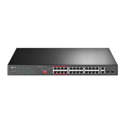 tp link switch non administrable 24 ports poe 10 100 mbps 2 ports gigabit tl sl1226p 1