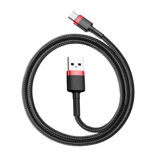 usb c baseus cafule cable 0 5 m red and black catklf a91 1