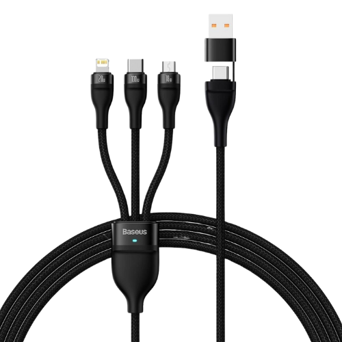 baseus cable 100w 12 m usb type c to type c lightning micro usb noir cass030101 1