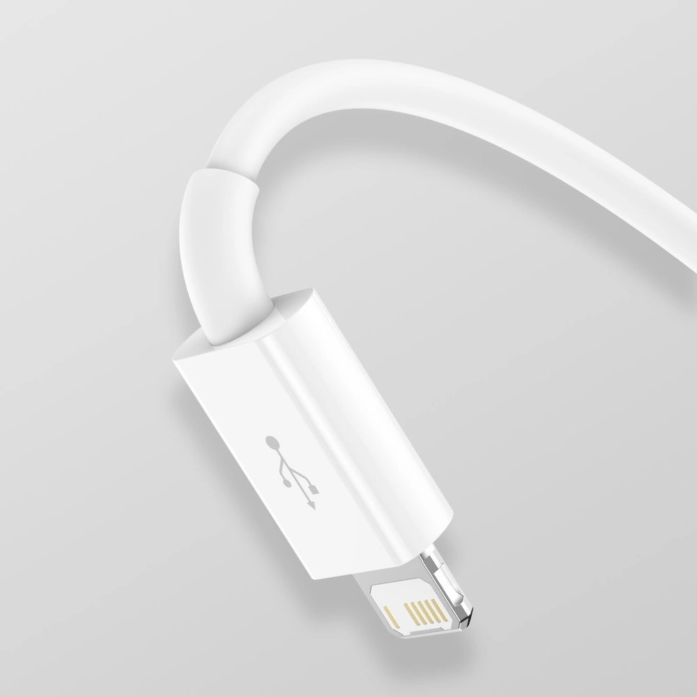 Baseus Cable 3in1 USB to USB-C, Lightning /micro USB /1.5m 3.5A -White (CAMLTYS-02) - Gtel baseus cable 3in1 usb to usb c lightning micro usb 1 5m 3 5a white camltys 02 4
