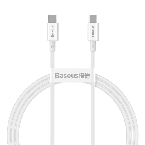 baseus cable type c to type c 100w 1m white catys b02 1