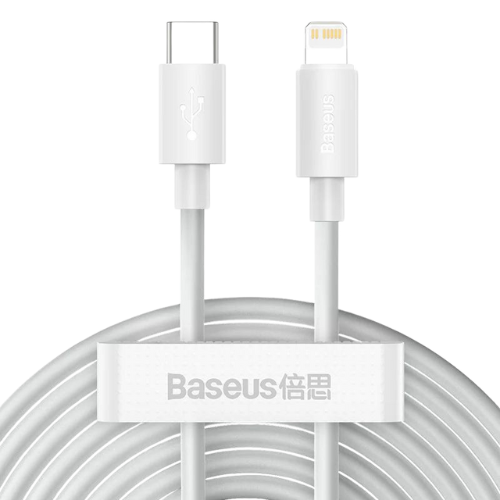 baseus cable type c vers lightning 20w 1 5m 2pcs blanc tzcatlzj 02 1