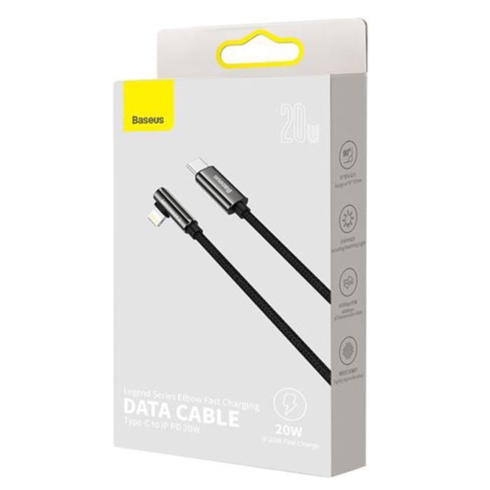 baseus cable type c vers lightning pour iphone pd 20w 2m noir catlcs a01 3