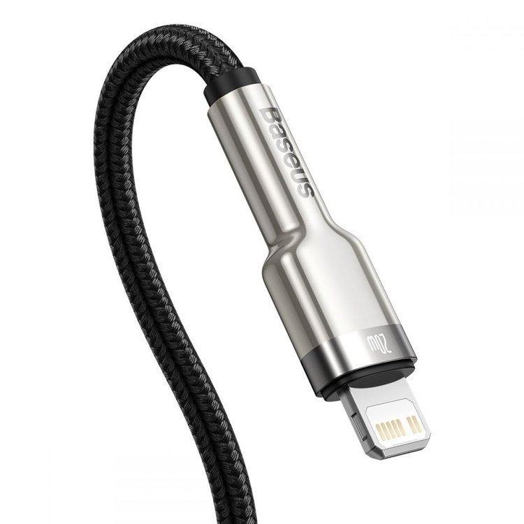 baseus cable usb cafule metal data lightning 2 4a 2m noir caljk b01 3