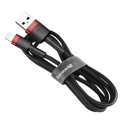 baseus cable usb for lightning 1 5a 2m black red calklf c19 1