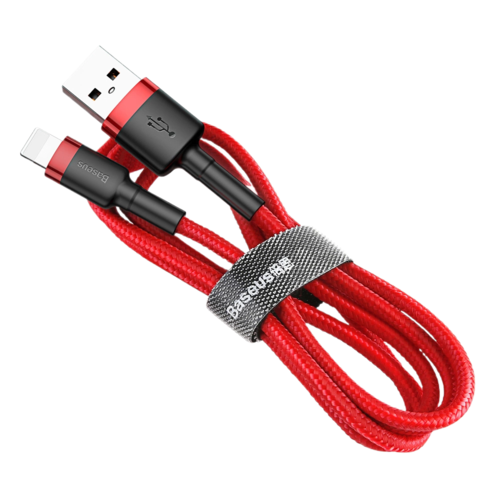 baseus cable usb to lightning pour iphone qc 3 0 05 m 24 a rouge calklf a09 1