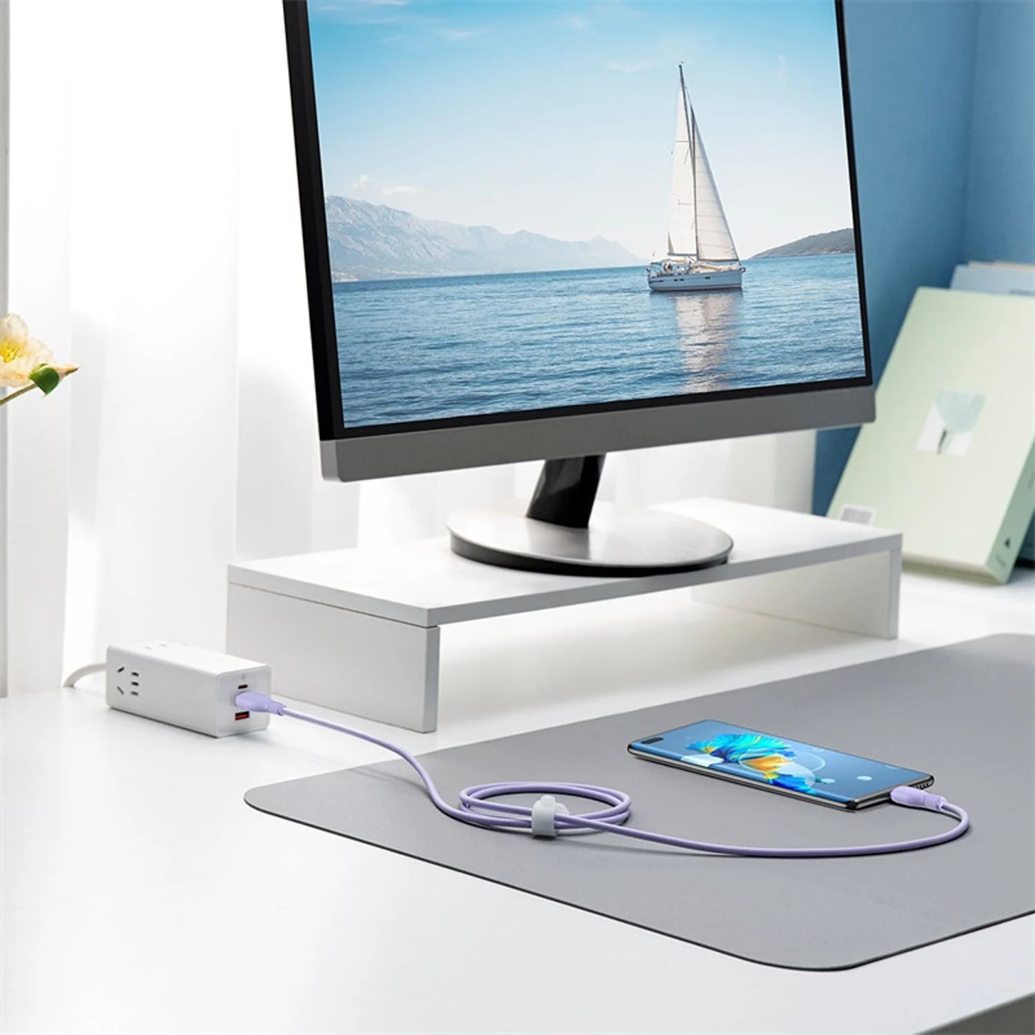 baseus cable usb vers type c 100w 1 2m violet p10355703511 00 2