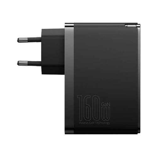 baseus gan5 pro digital fast charger 2cu 160w eu cluster black ccgang160ce 1