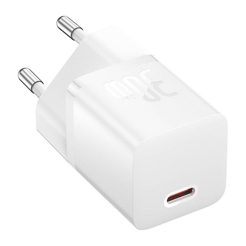 Baseus Mini Chargeur 1C 30W UE Blanc (CCGN070502) - Gtel baseus mini chargeur 1c 30w ue blanc ccgn070502 6