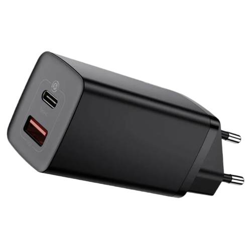 chargeur mural baseus gan2 lite usb type c 65w 3a noir ccgan2l b01 1