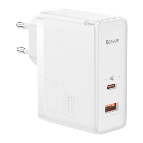 chargeur rapide baseus gan5 pro cu 100w eu blanc ccgp090202 1