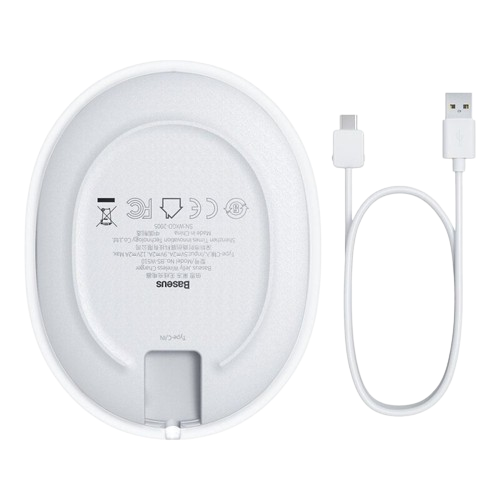 chargeur sans fil baseus jelly qc 3 0 15w blanc wxgd 02 1