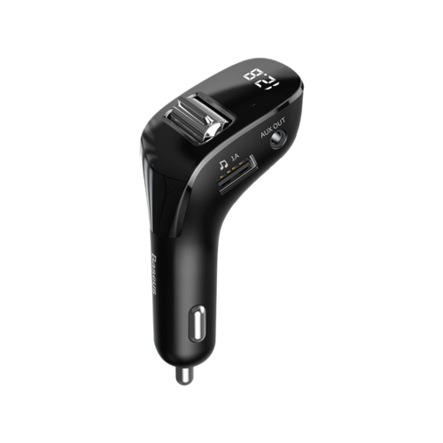transmetteur bluetooth mp3 baseus mains libres et chargeur double usb noir ccf40 01 1