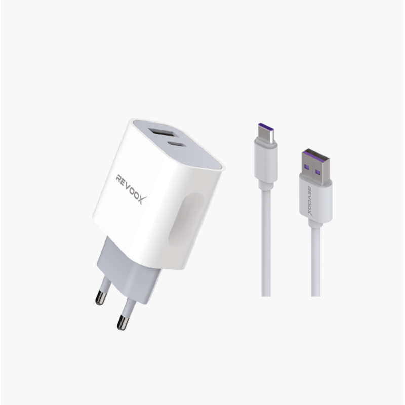 chargeur revoox usb port pd 20w avec cable type crch qa02 prix maroc