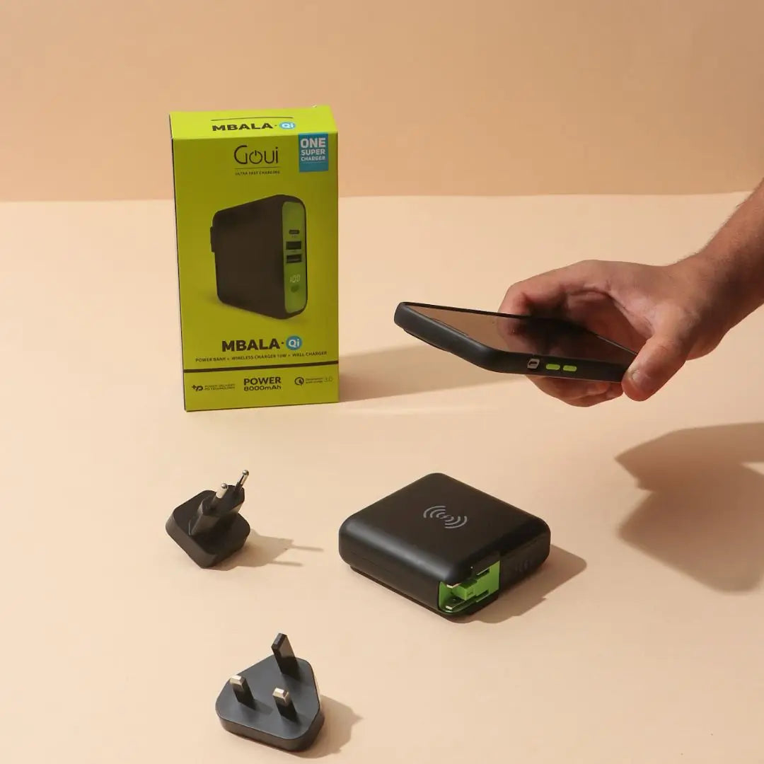Goui MBALA Qi Chargeur + Chargeur Sans-Fil + Power Bank 8,000 mAh Black(G-KITWIRELESS) - Gtel goui mbala qi chargeur chargeur sans fil power bank 8000 mah blackg k twireless prix maroc 6
