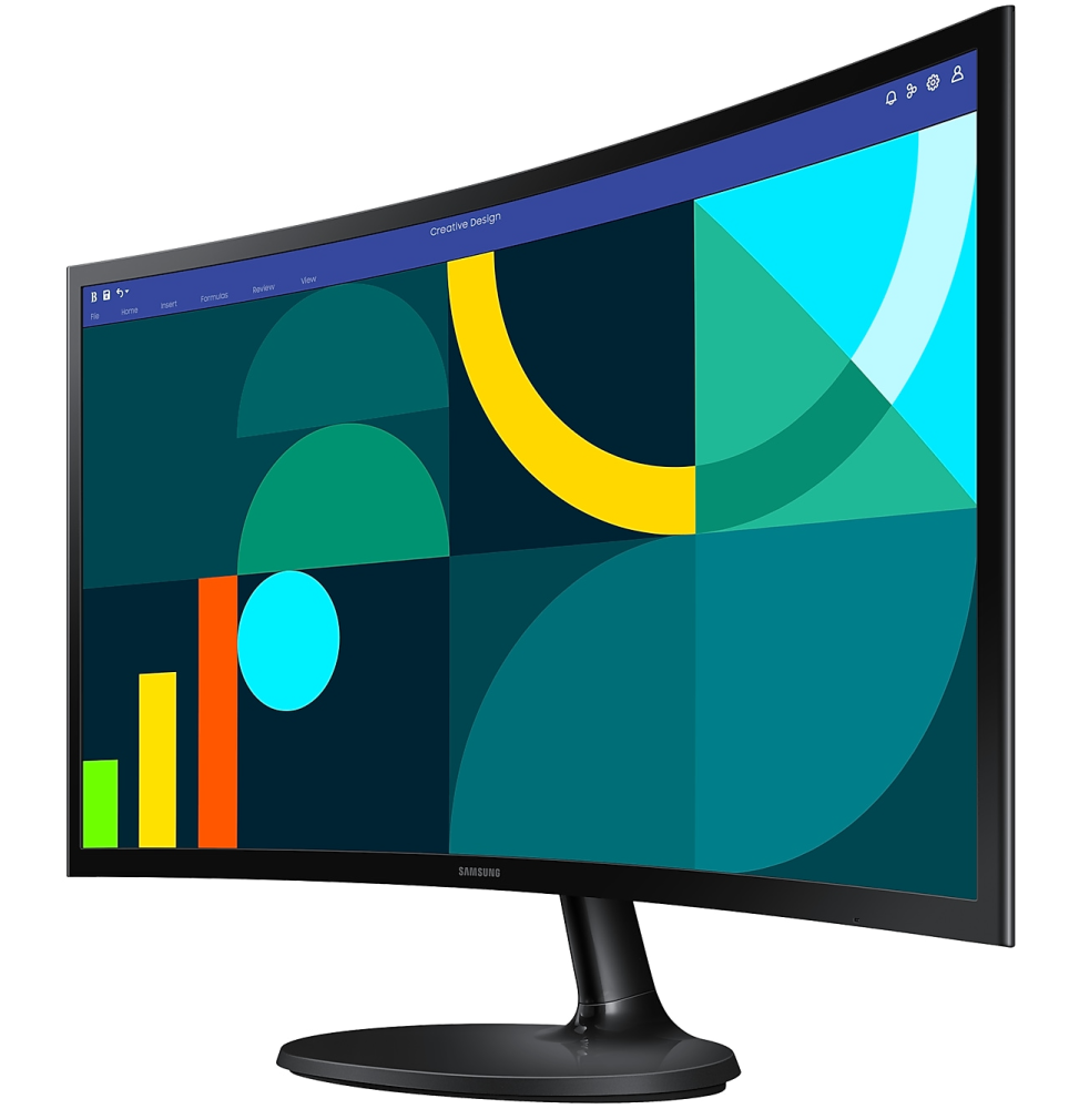 Écran 24" incurvé Full HD Samsung Essential S3 S36GD (LS24D360GAUXEN) - Gtel ecran 24 incurve full hd samsung essential s3 s36gd ls24d360gauxen (1)