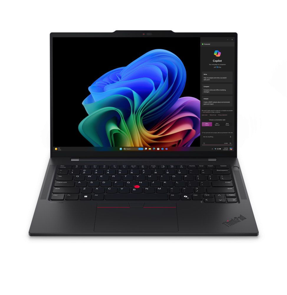 Lenovo Ordinateur Portable ThinkPad T14s Gen 6 - Snapdragon (21N10008FE) - Gtel ordinateur portable lenovo thinkpad t14s gen 6 snapdragon 21n10008fe