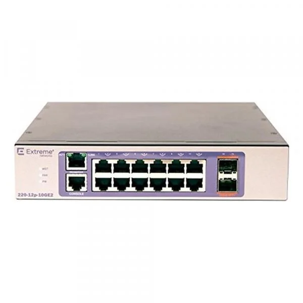 Extreme networks 220-12P-10GE2 Géré L2/L3 Gigabit Ethernet (10/100/1000) Connexion Ethernet, supportant l'alimentation via ce port (PoE)16561 - Gtel extreme networks 220 12p 10ge2 gere l2 l3 gigabit ethernet 10 100 1000 connexion ethernet supportant lalimentation via ce port poe16561