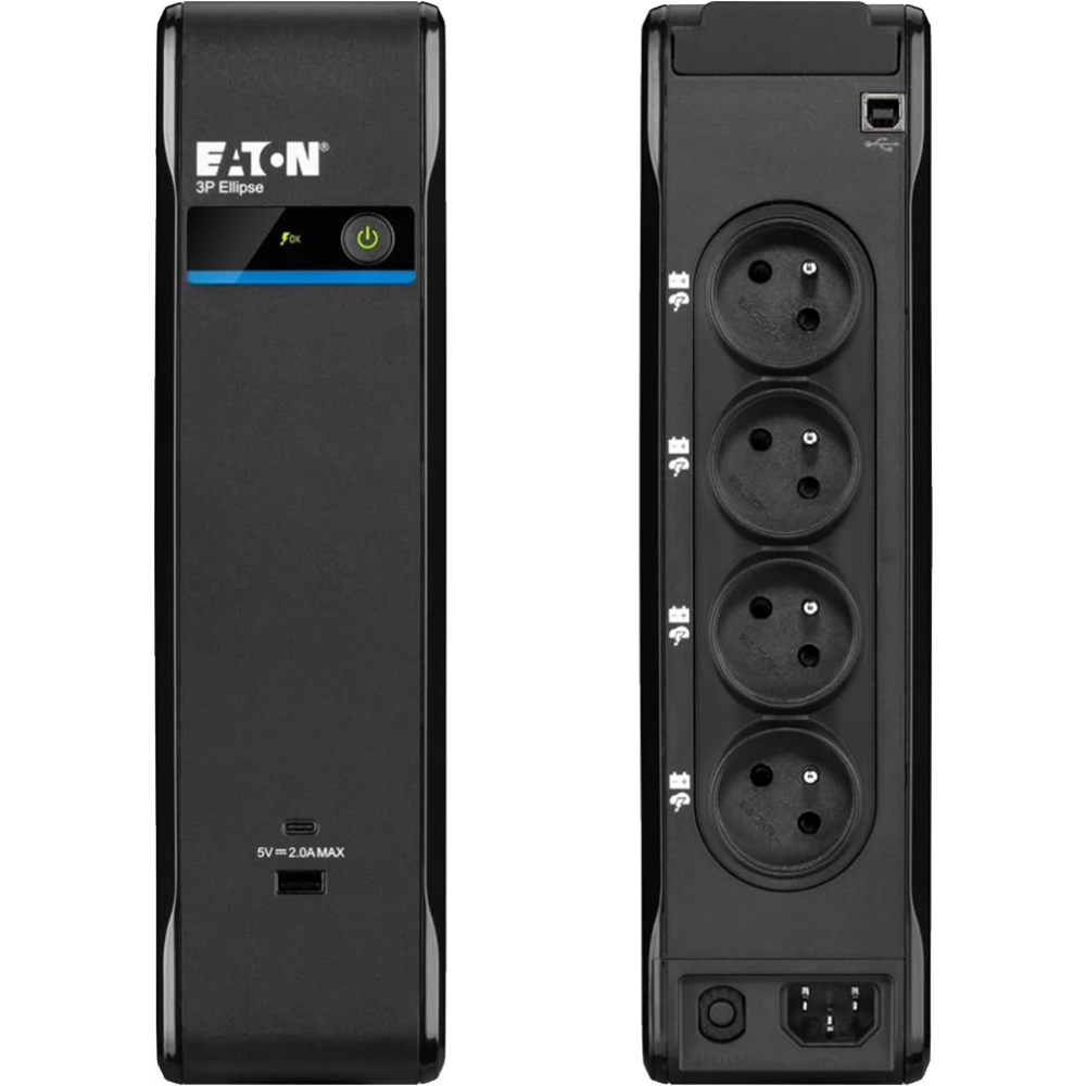 Onduleur Off-line Eaton 3P Ellipse - 840 W / 1300 VA - 8 prises FR + USB(3P1300UF) - Gtel onduleur off line eaton 3p ellipse 840 w 1300 va 8 prises fr usb3p1300uf (3)
