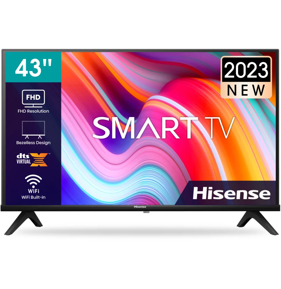 Hisense Téléviseur 43 Smart FHD + Récepteur intégré (HIS43A4K)