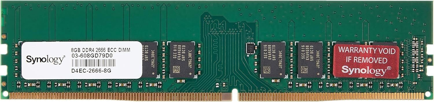 Synology Barrette mémoire U-DIMM 8GB DDR4 2666 MHz - Serveur Nas (D4EC-2666-8G) - Gtel barrette memoire synology u dimm 8gb ddr4 2666 mhz serveur nas d4ec 2666 8g