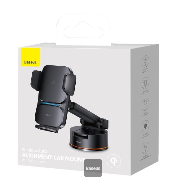 Baseus Chargeur sans fil pour support de voiture à alignement automatique 15W (CGZX000101) - Gtel baseus chargeur sans fil pour support de voiture a alignement automatique 15w cgzx000101 (5)