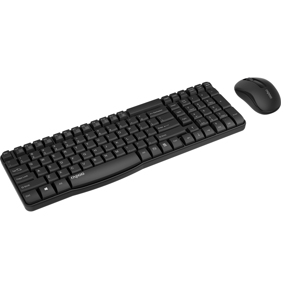 Ensemble sans fil souris + clavier Rapoo X1800S (AZERTY Français) - Gtel ensemble sans fil souris clavier rapoo x1800s azerty francais