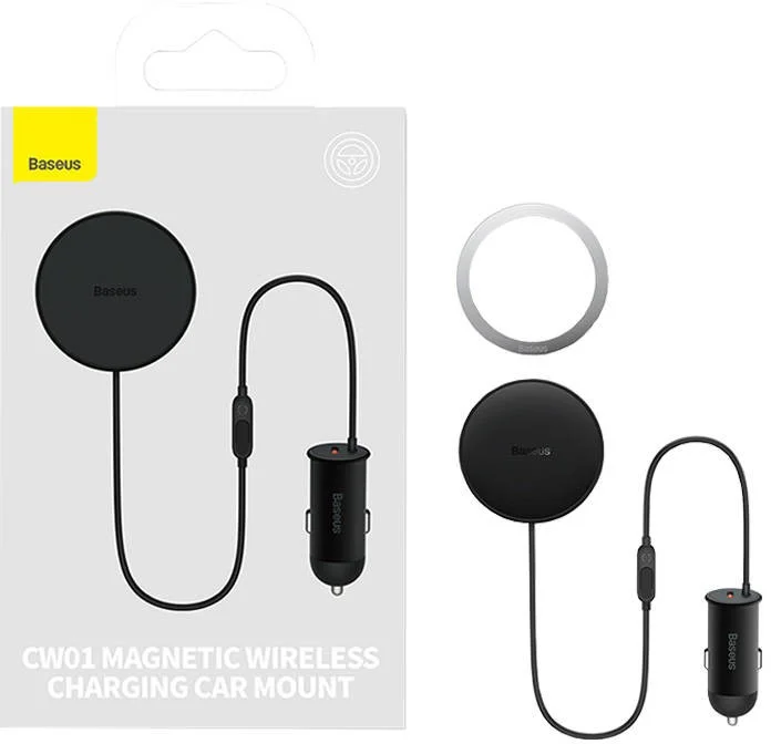 Magnetic Car Phone Holder Baseus CW01 to Ventilation Grid with car charger USB-C, 15W + 25W (C40141000111-00) - Gtel magnetic car phone holder baseus cw01 to ventilation grid with car charger usb c 15w 25w c40141000111 00 (1)
