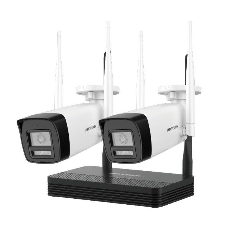 hikvision wi fi ip kit 4mp h 265 2x bullet audio carte sd nks424w0h