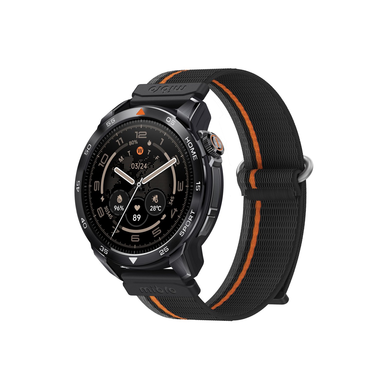 Mibro Watch GS Pro2（AW1024） Dark Grey R Woven Strap.png scaled