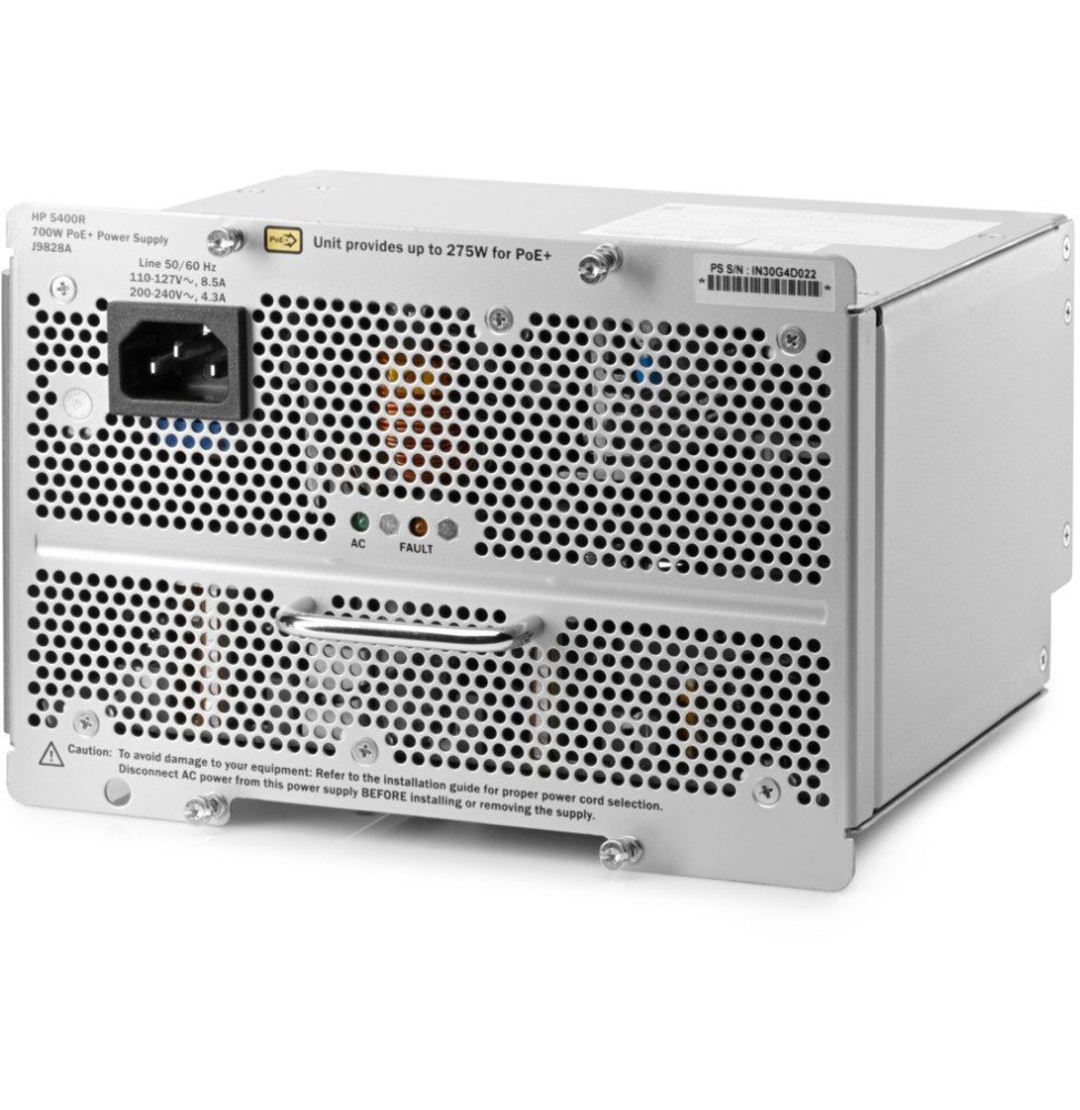 module dalimentation standard poe aruba pour gamme de commutateurs 5400r zl2 700w j9828a